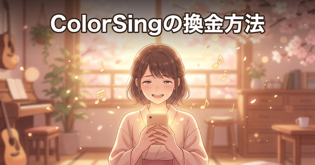ColorSingの換金方法｜条件・換金率・手順の5ステップ