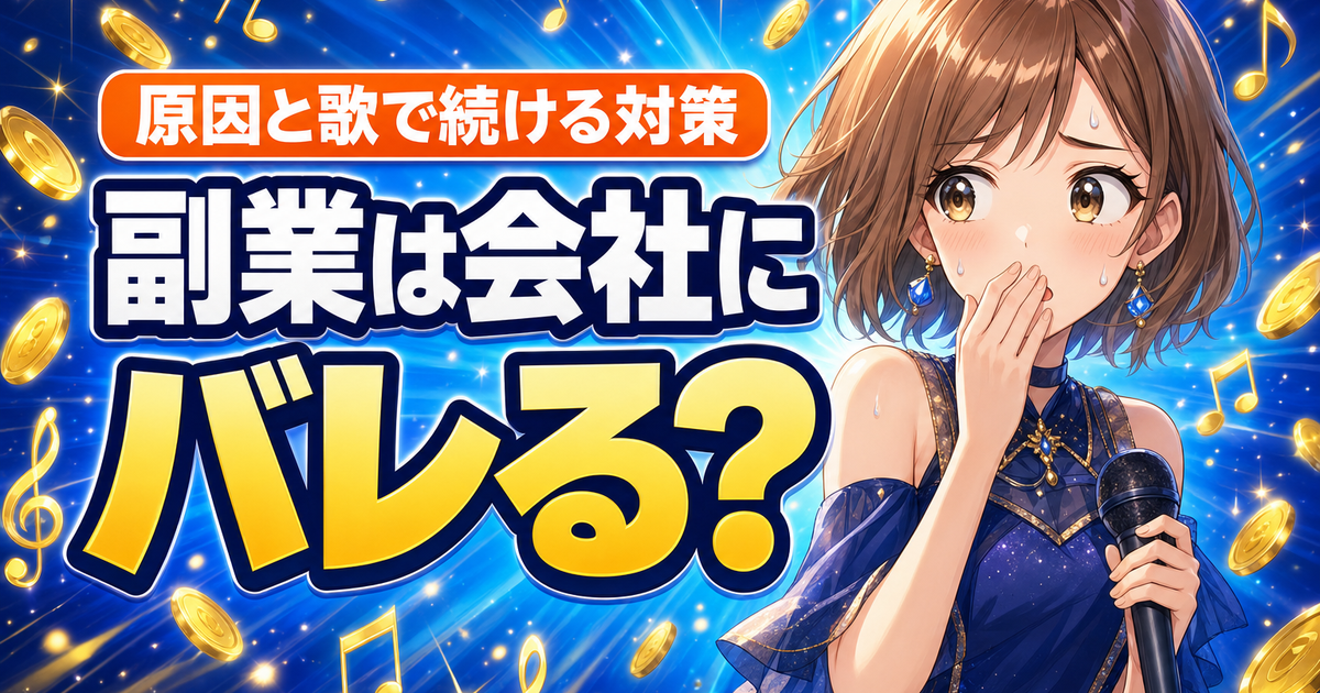 ColorSing副業は会社にバレる？原因と歌で続ける対策